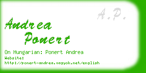 andrea ponert business card